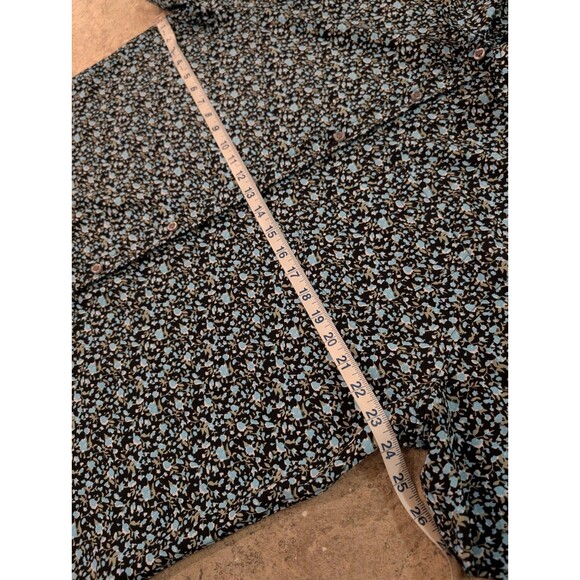 Visitor Premium 4-Way Stretch Floral Shirt Men’s XL Blue Black Button Front - Picture 3 of 9